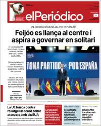 Portada de El Periódico de Catalunya (España)