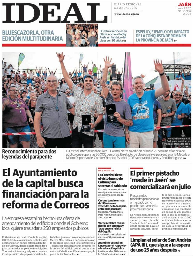 Portada de El Ideal de Jaén (España)