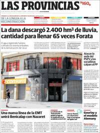 Portada de Las Provincias (España)