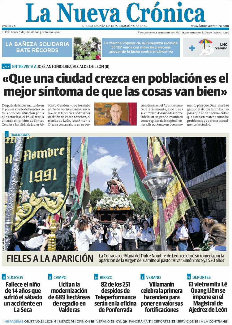 Portada de La Nueva Crónica (España)