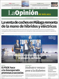 Portada de La Opinión de Málaga (España)