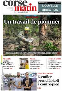 Portada de Corse-Matin (Francia)