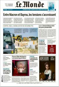 Portada de Le Monde (Francia)