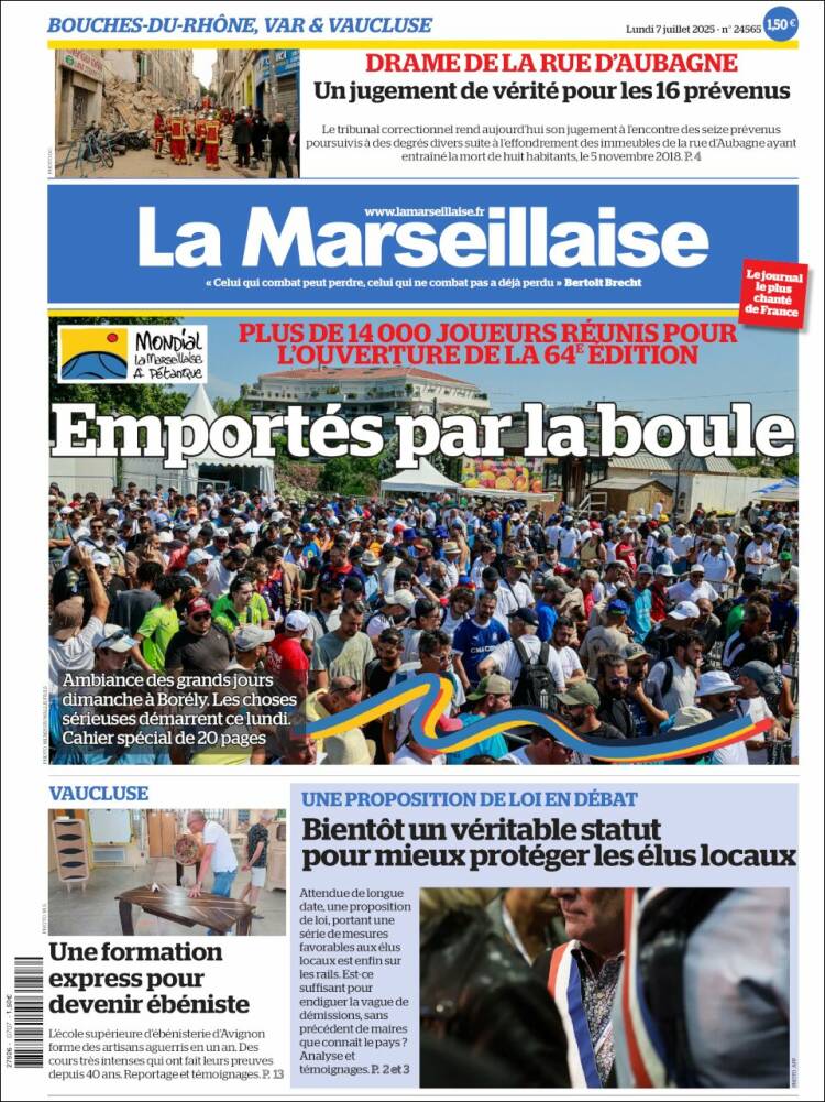 Portada de La Marseillaise (France)