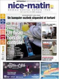 Portada de Nice-Matin (Francia)