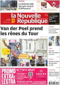 Portada de La Nouvelle Republique (Francia)