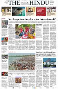 Portada de The Hindu (India)