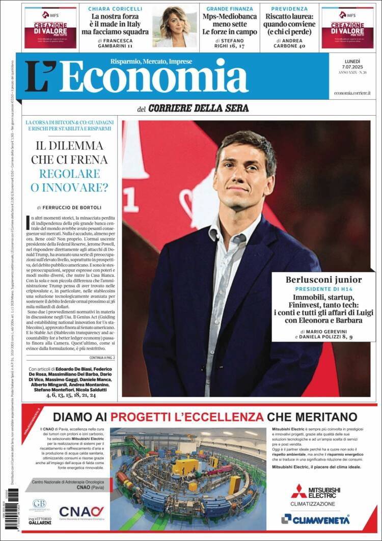 Portada de L'Economia (Italy)