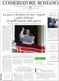 Portada de L'Osservatore Romano (Italy)