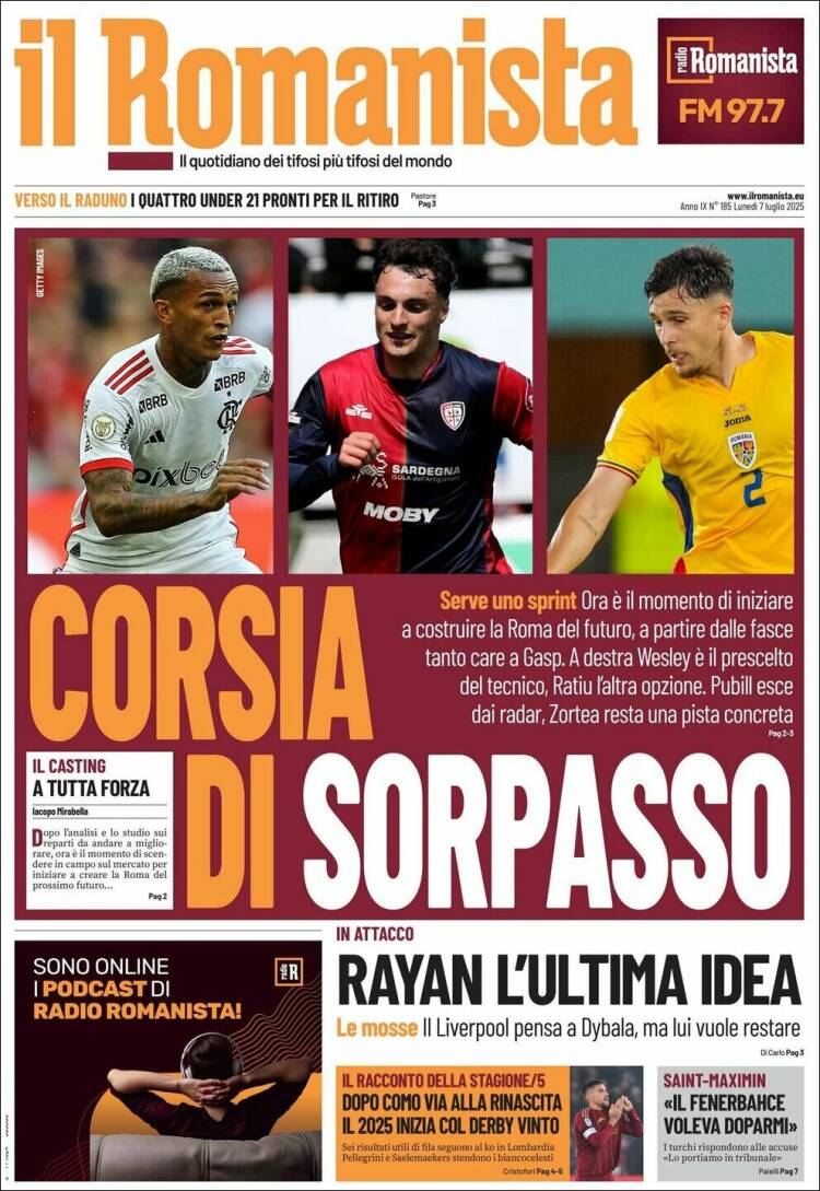 Portada de Romanista (Italia)