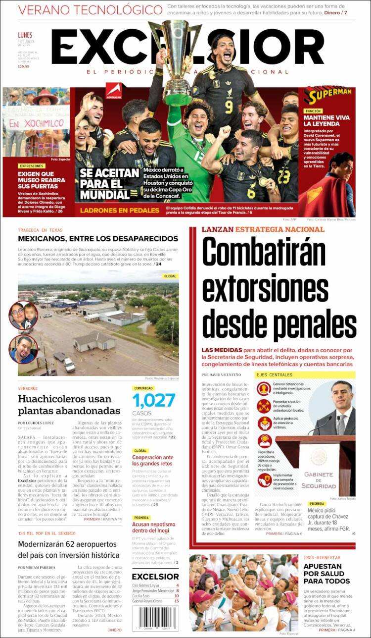 Portada de Excelsior (México)