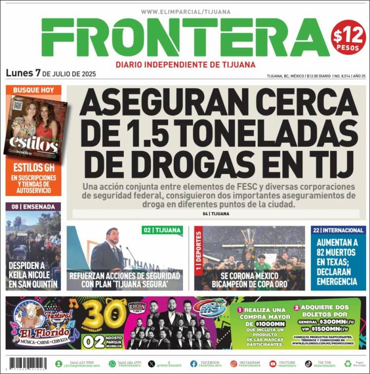 Portada de Frontera (México)