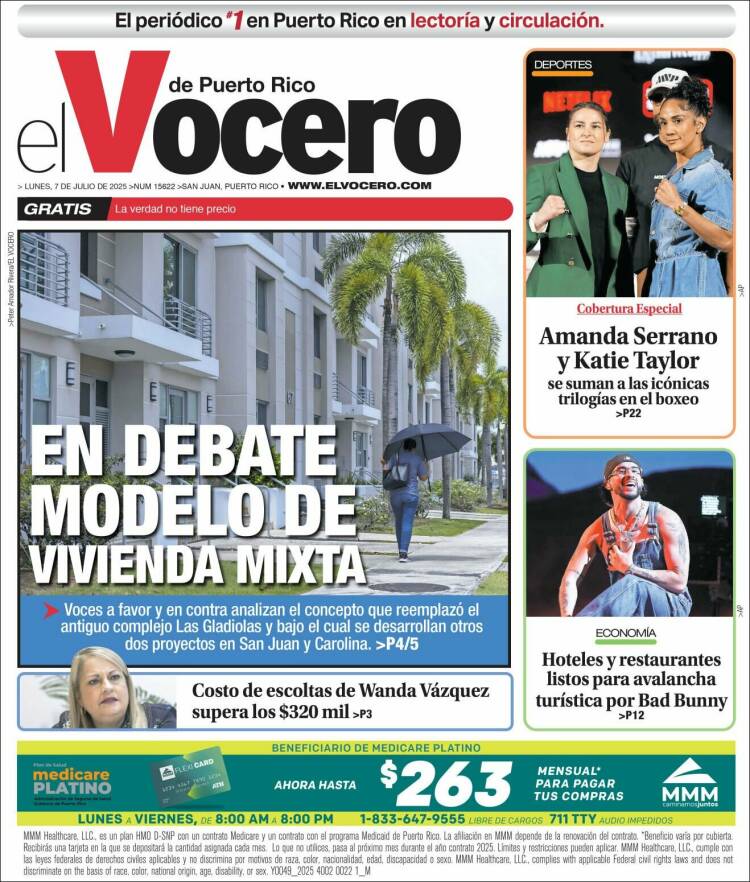 Portada de Vocero (Puerto Rico)