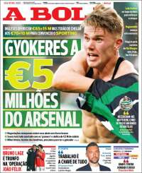 Portada de A Bola (Portugal)
