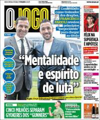 Portada de O Jogo (Portugal)