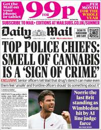 Portada de Daily Mail (Reino Unido)