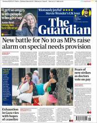 Portada de The Guardian (Reino Unido)