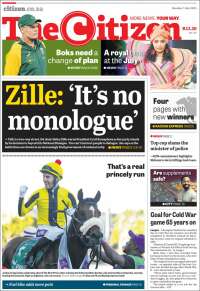 Portada de The Citizen (Sudáfrica)
