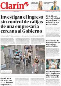 Portada de Clarín (Argentina)