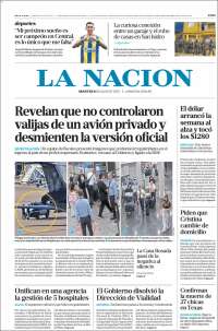 Portada de La Nación (Argentina)