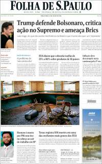 Portada de Folha de São Paulo (Brasil)