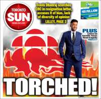 Portada de The Toronto Sun (Canadá)