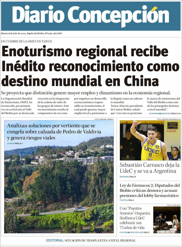 Portada de Diario de Concepción (Chile)