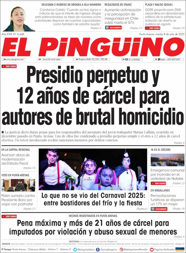 Portada de El Pingüino (Chile)