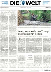 Portada de Die Welt (Germany)