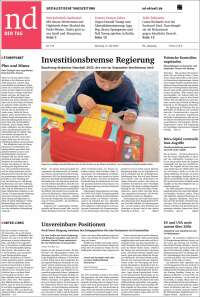 Portada de Neues Deutschland (Germany)