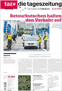 Portada de Die Tageszeitung (Germany)