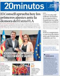 Portada de 20 Minutos - Valencia (Spain)