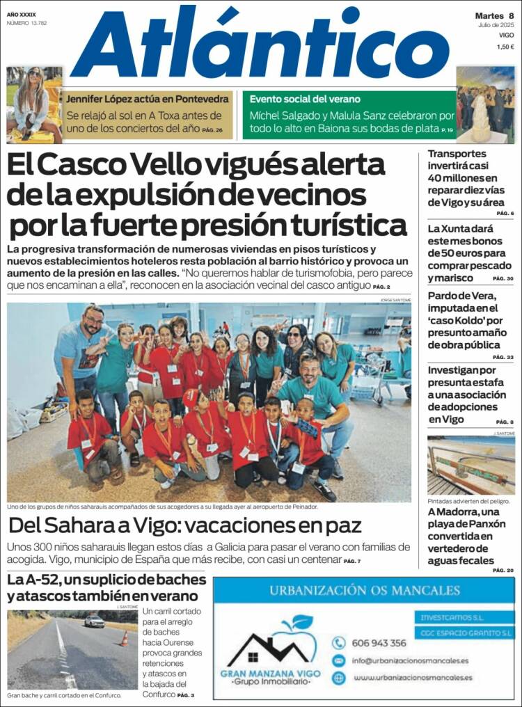 Portada de Atlántico Diario (España)