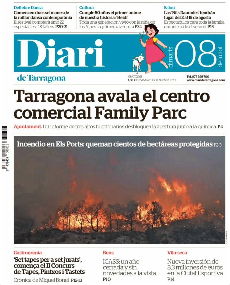 Portada de Diari de Tarragona (Spain)