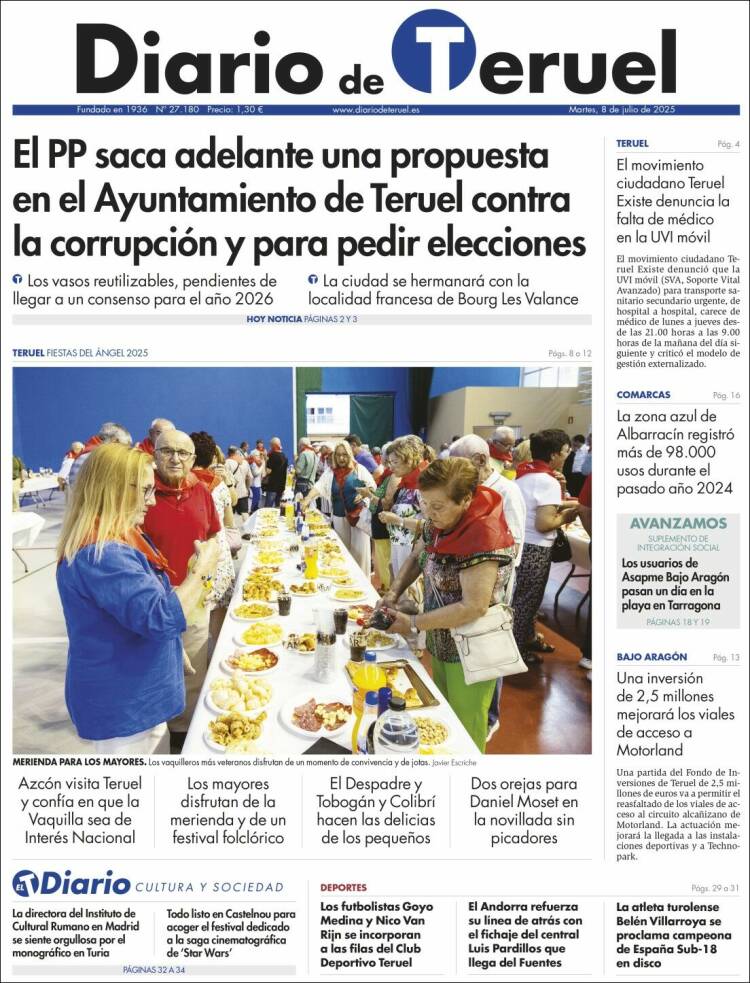 Portada de Diario de Teruel (Spain)