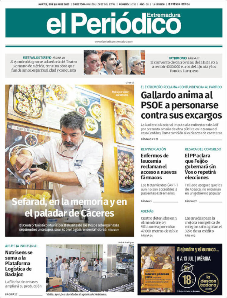Portada de El Periódico de Extremadura (Spain)