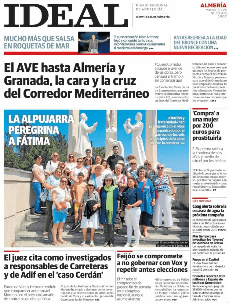 Portada de Ideal Almeria (Spain)