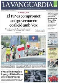 Portada de La Vanguardia (Spain)