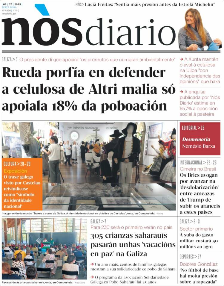 Portada de Nòs Diario (España)