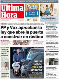 Portada de Última Hora (España)