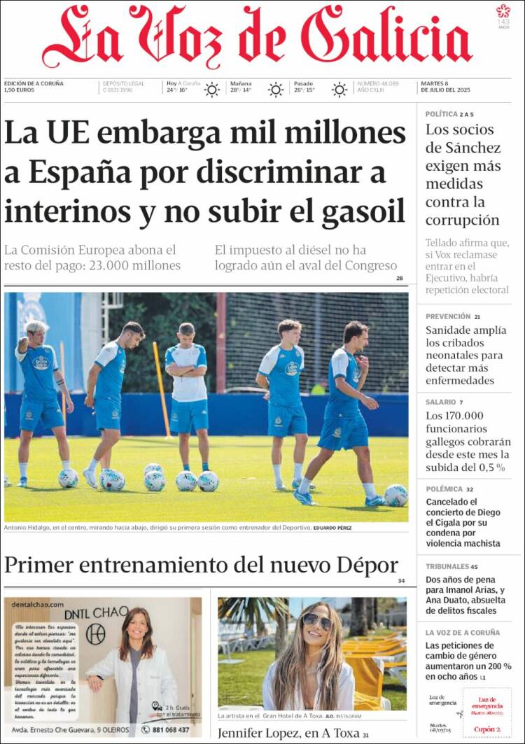 Portada de La Voz de Galicia (Spain)
