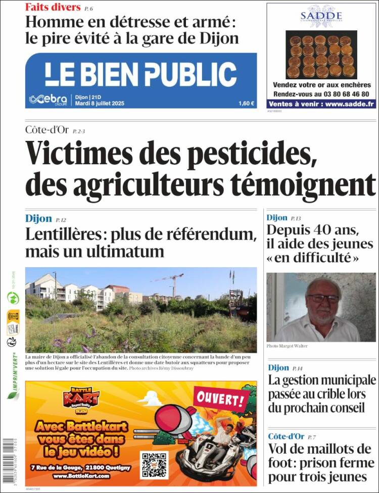 Portada de Le Bien Public (France)