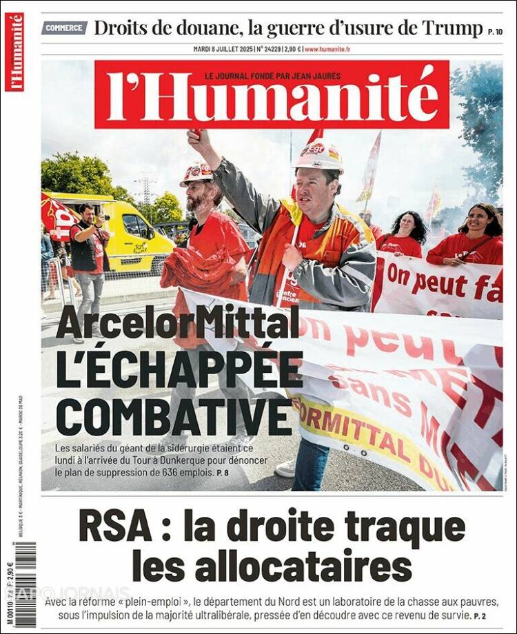 Portada de l'Humanite (Francia)