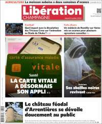 Portada de Libération Champagne (Francia)