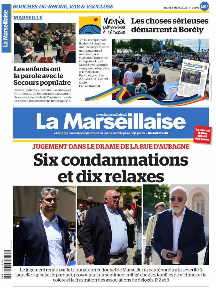 Portada de La Marseillaise (France)
