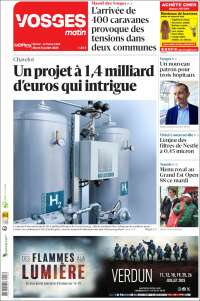 Portada de Vosges Matin (Francia)