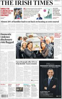 Portada de Irish Times (Irlanda)
