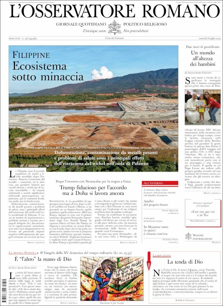 Portada de L'Osservatore Romano (Italy)