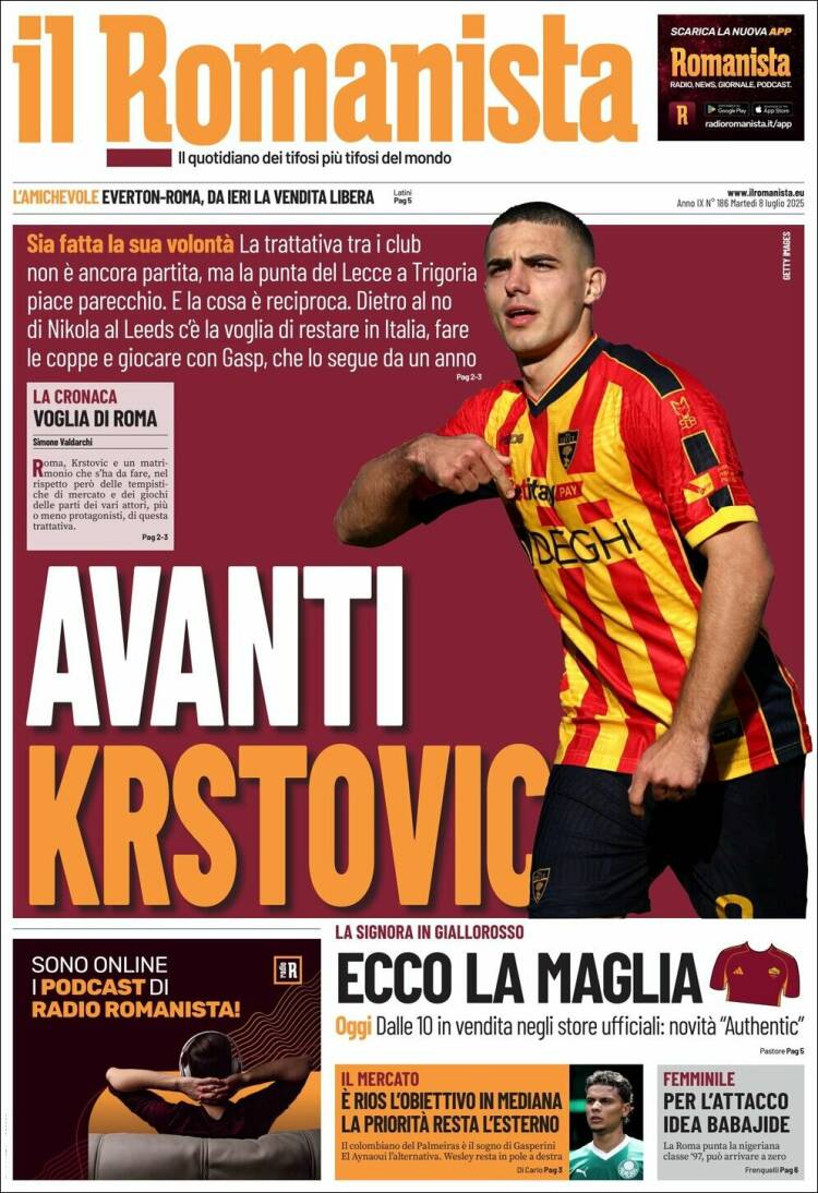 Portada de Romanista (Italia)