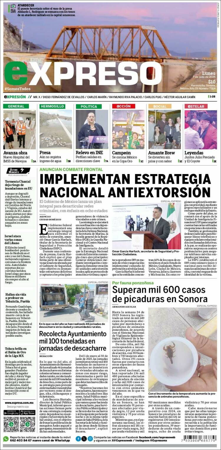 Portada de Expreso (México)